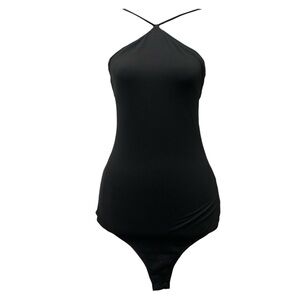 Black halter neck bodysuit | double lined | size medium